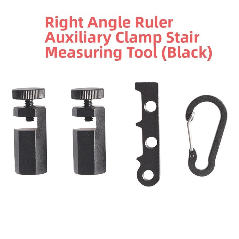 Rafter Gauge with Carabiner & Clips for Right Angle Layout