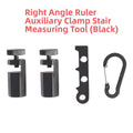 Rafter Gauge with Carabiner & Clips for Right Angle Layout