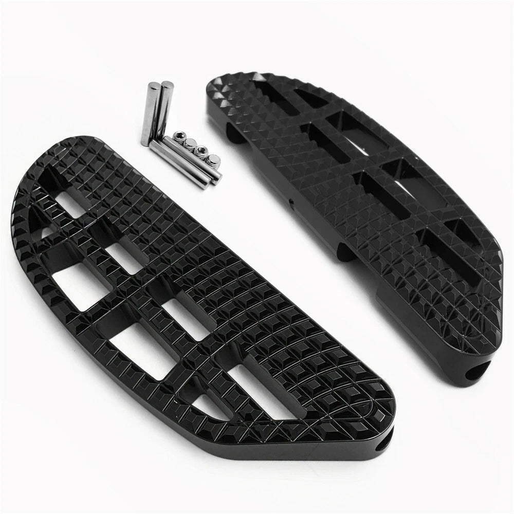 Black Dominator Passenger Floorboard Knob for Harley Softail (2000–2019)