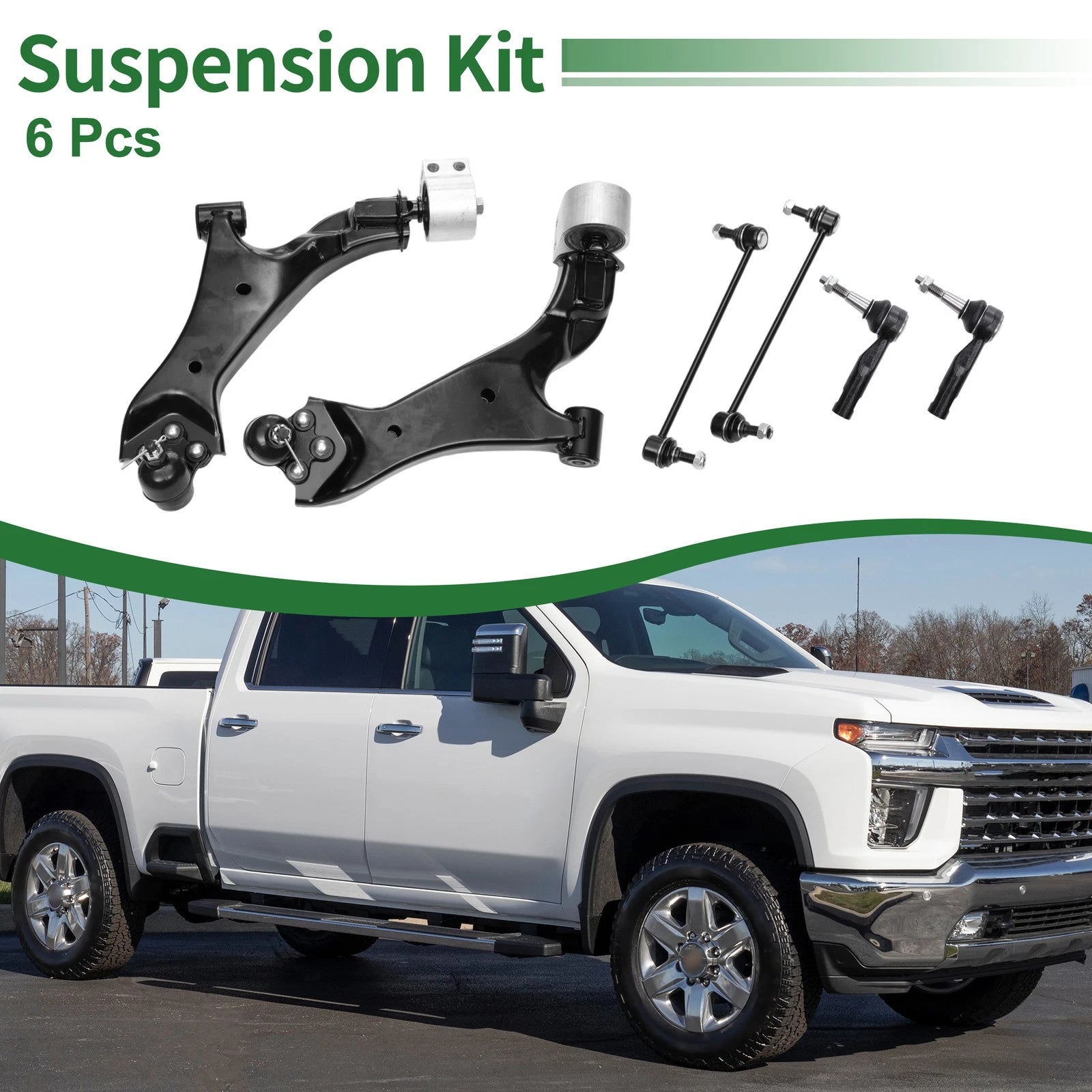 6pc Front Suspension Control Arm Kit Replacement for Chevrolet Equinox (2010–2017)