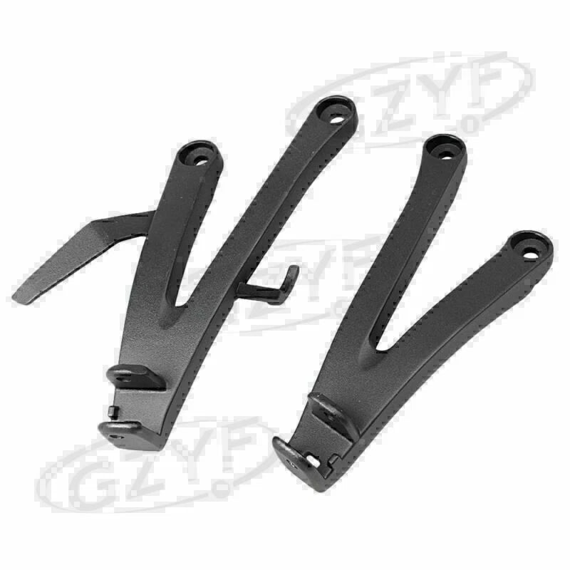 Rear Passenger Footrest Pegs Brackets for Honda CBR 600RR (2007–2011) Black