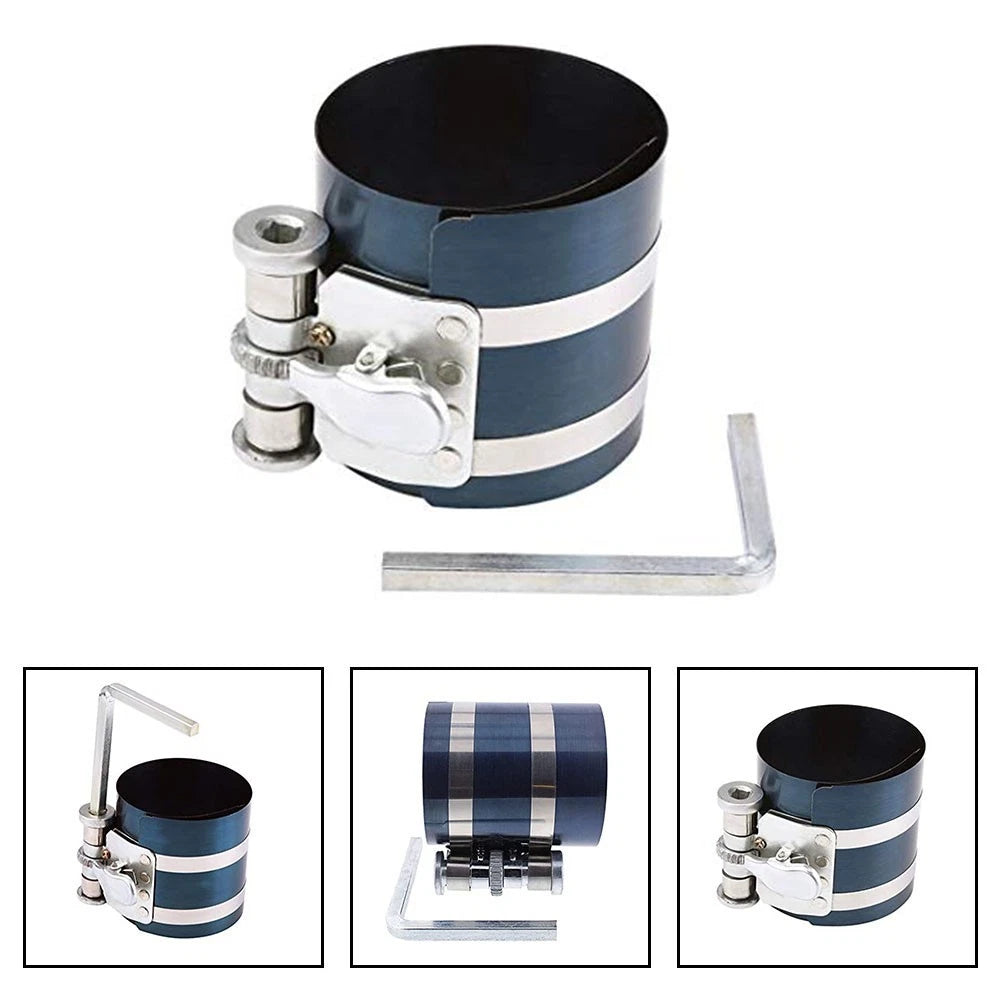 75mm Wide Piston Ring Clamp Band Adjustable 53mm to 125mm Diameter