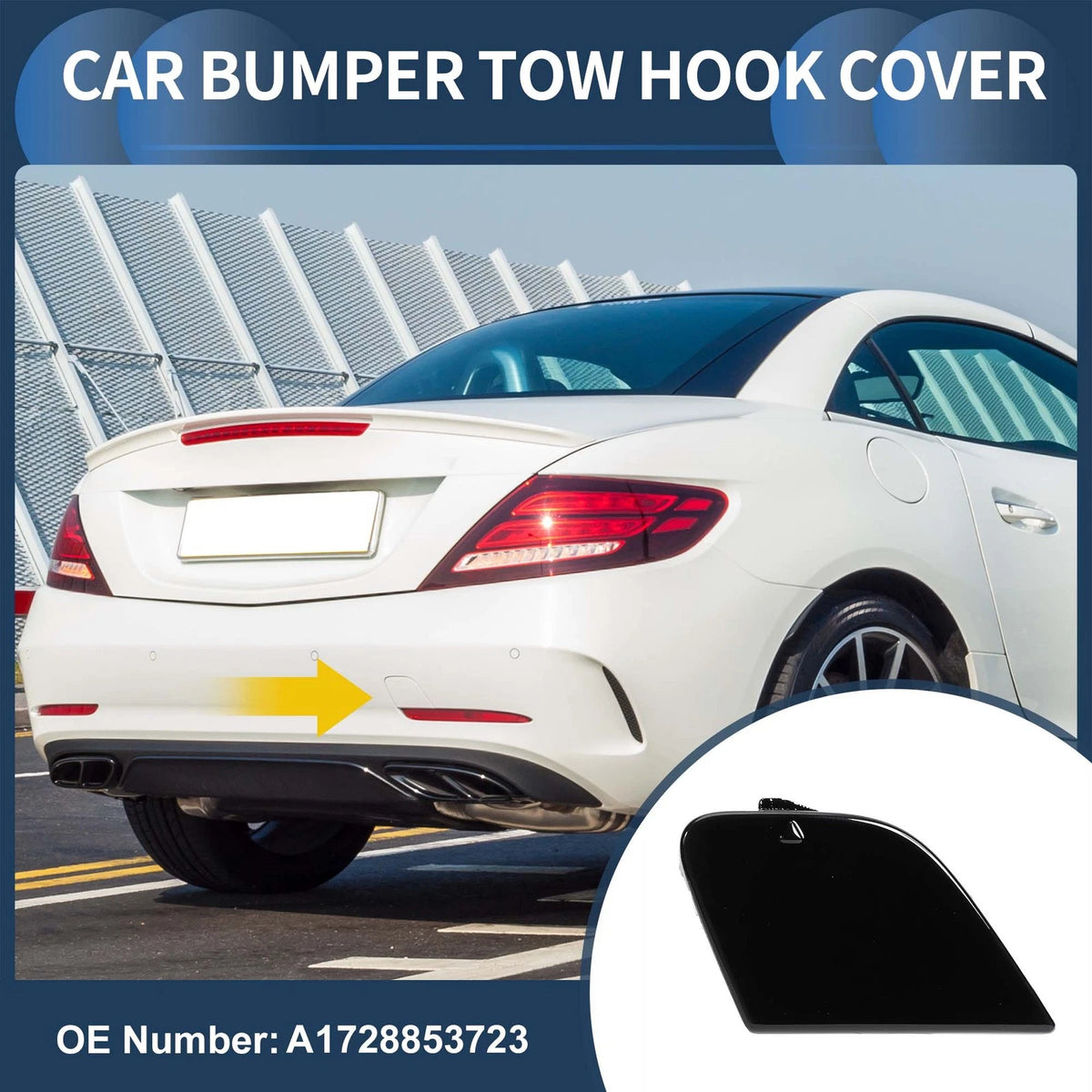 Rear Tow Hook Cover Replacement for Mercedes-Benz W172 R172 (2013–2018)
