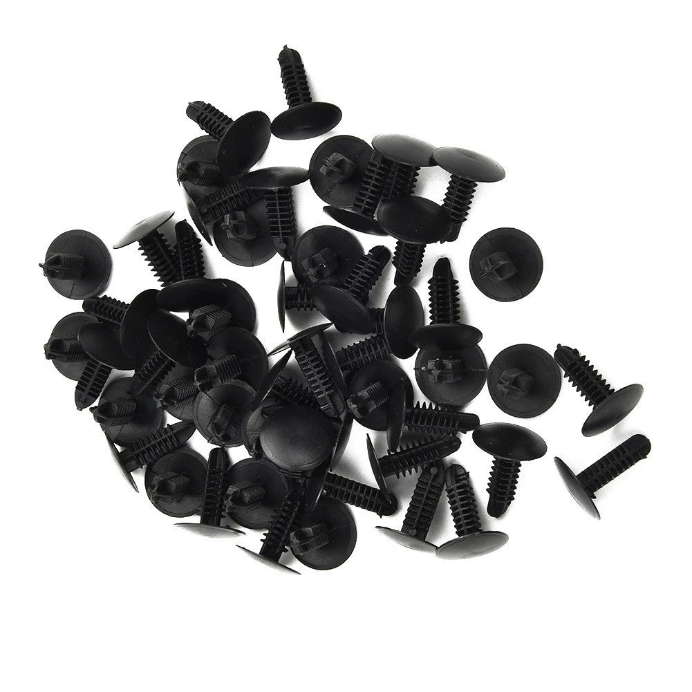 50X Auto Plastic Rivets for Car Door Trim Panel Retainer Clips (Universal)