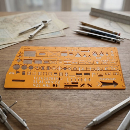 Translucent Template Ruler for Architects and Designers