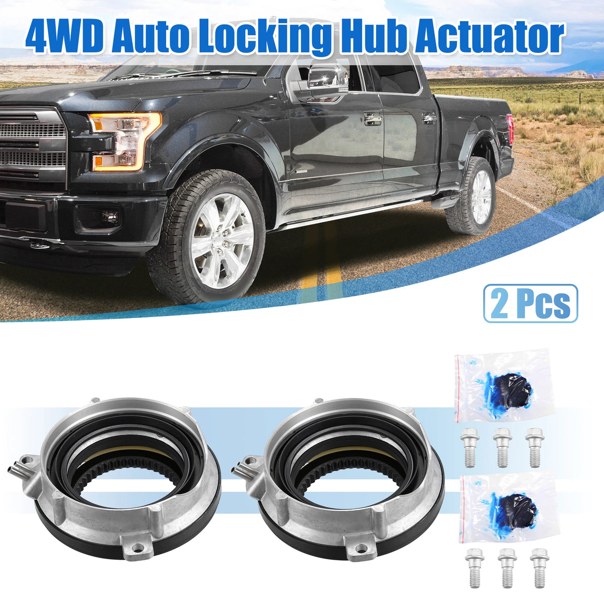 2X Locking Hub Actuator for Ford F150, Expedition, Lincoln Navigator (1997–2003)