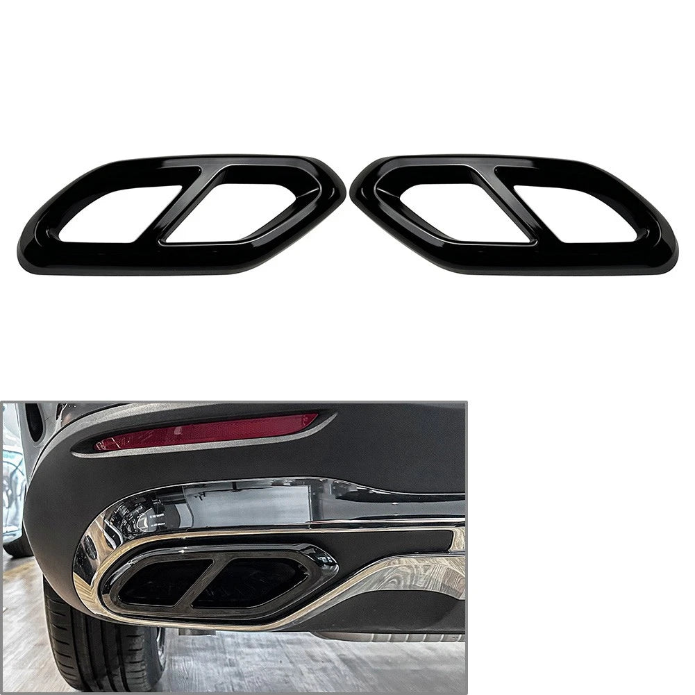Exhaust Tail Pipe Muffler Tip Cover Trims for Mercedes Benz GLC Class X254 (2022–2023)