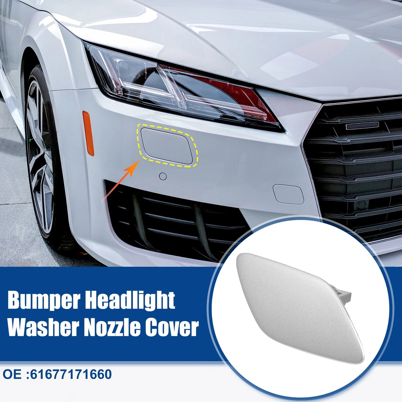 Front Bumper Headlight Washer Cover Cap for BMW 335i (2007–2018)
