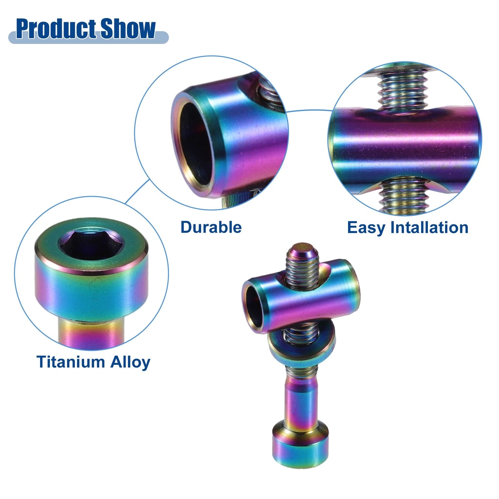 Seatpost Clamp Bolt Nut Washer Kit for M5x30mm Bike Bicycle (Assorted)