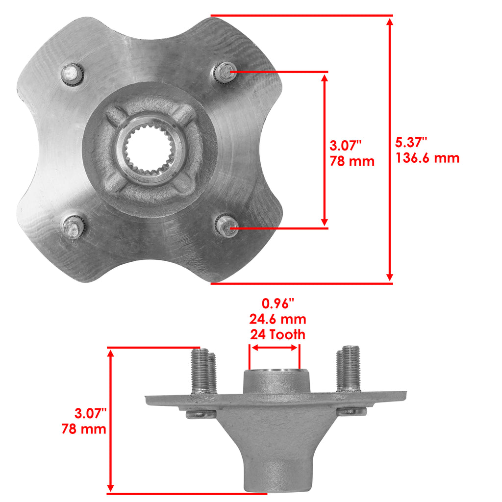 Wheel Hub Rear Left Right Replacement for Honda Fit (2008–2013)