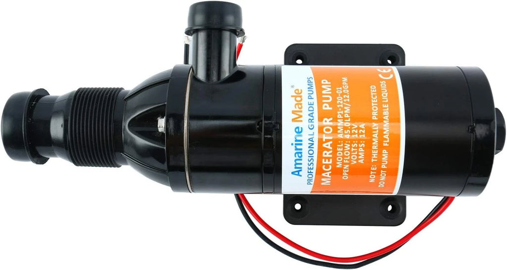 12V 12GPM Self-Priming Macerator Pump for RV Marine Trailer