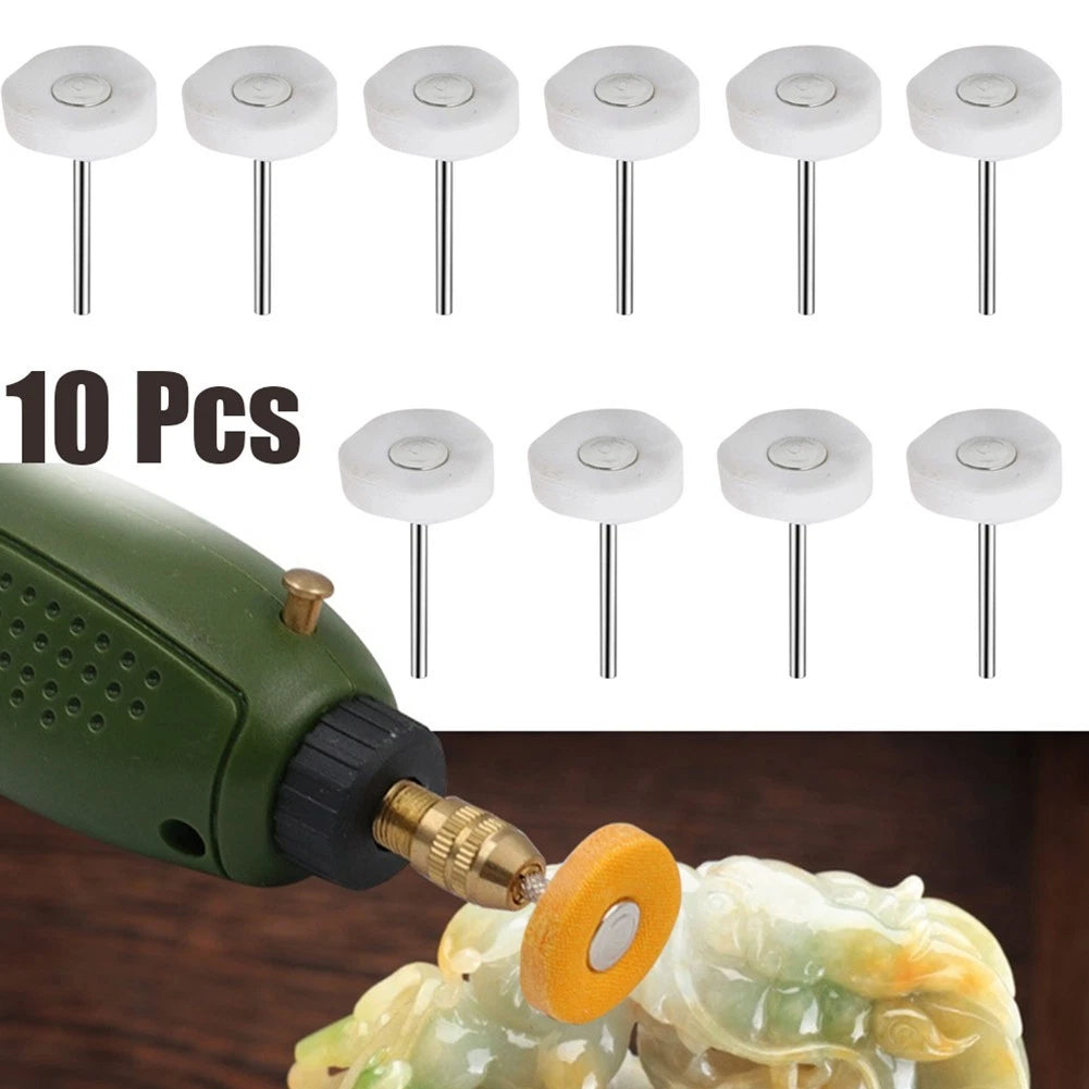 10Pcs Rotary Tool Cloth Polishing Buffing Pad Accessory 23mm