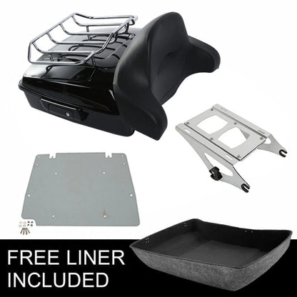 Chopped Trunk Backrest Rack Mount Plate for Harley Street Road Glide (2014–2026)
