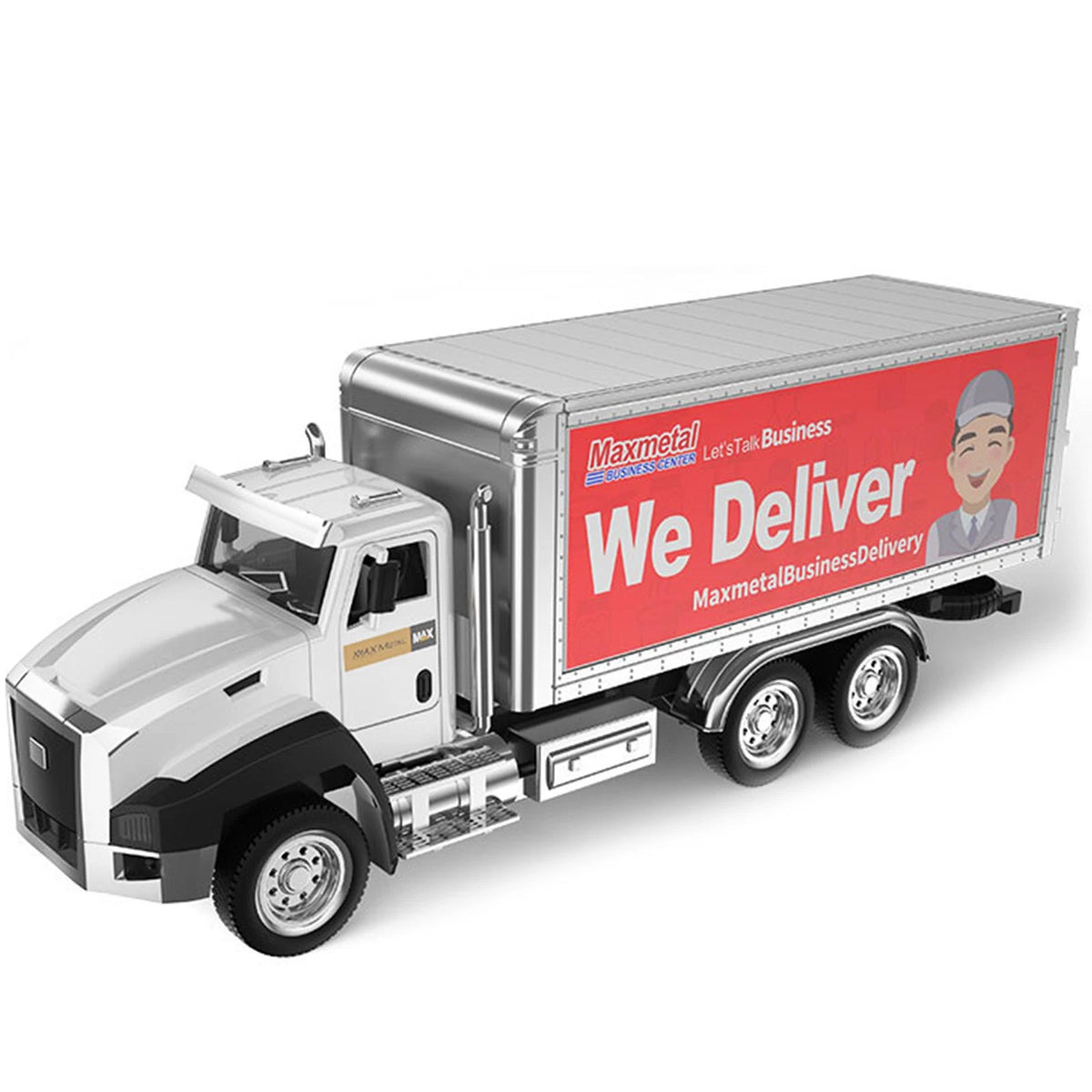 Pull Back Container Truck Model Car 1/50 Replica for Kids