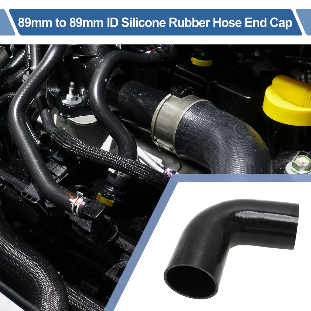 3.5" 90 Degree Silicone Elbow for Intercooler Heater (Universal)