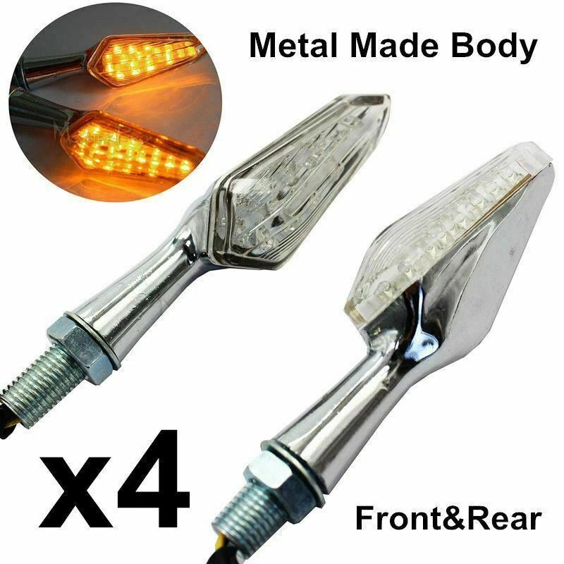 4X Metal LED Turn Signal Blinker Indicator Light for Motorcycle (AU)