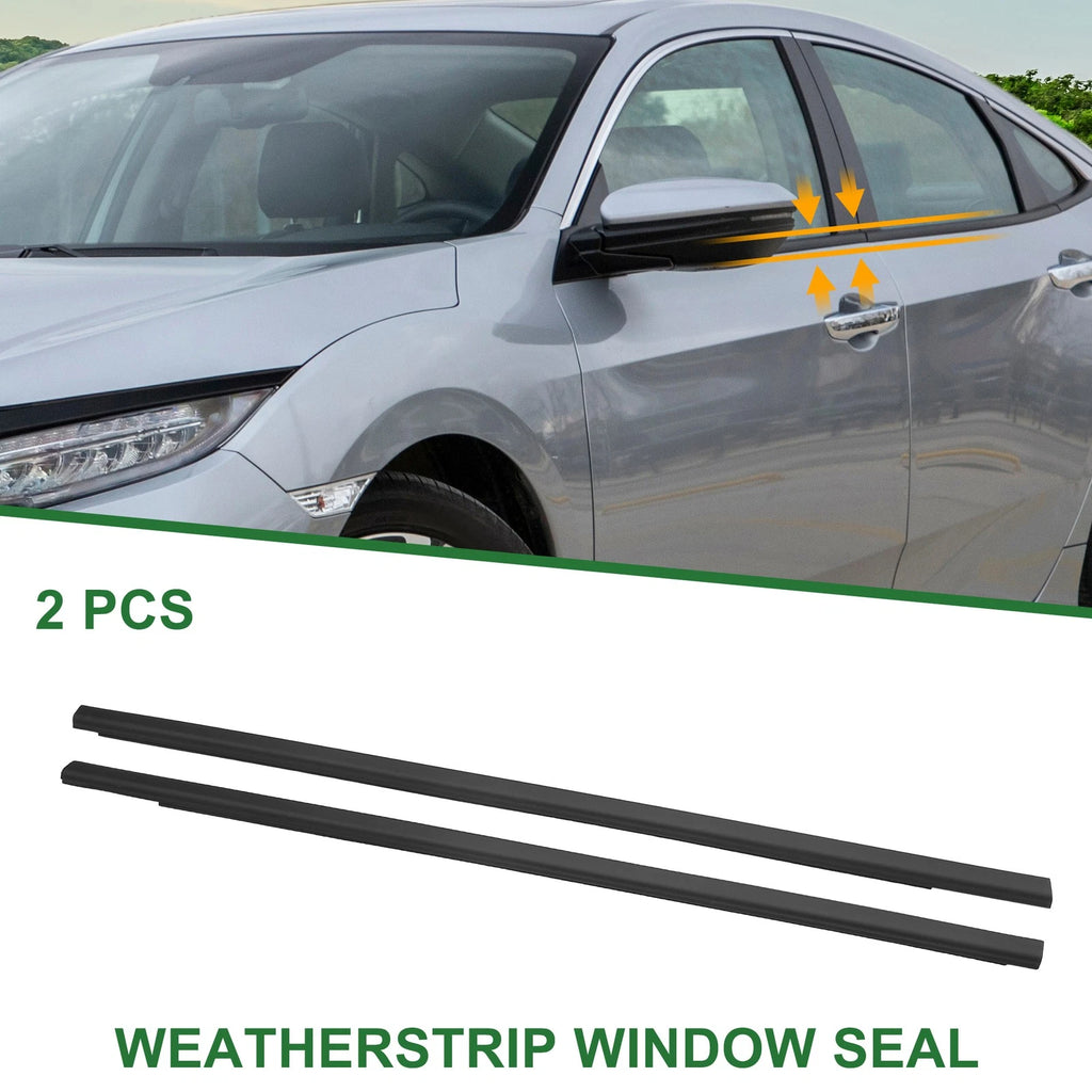 2pcs Front Left Right Window Weatherstrip Seal Replacement for Honda Civic (2006–2011)