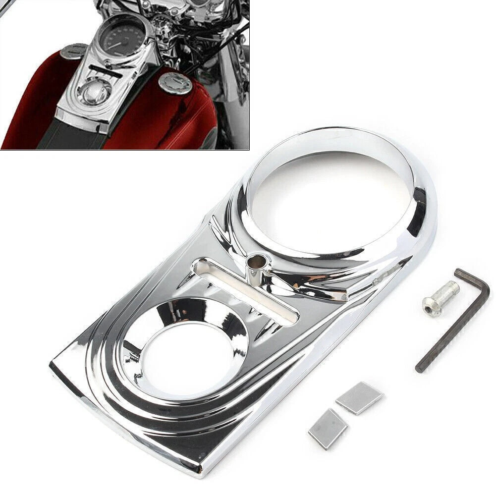 Dash Panel Insert Cover for Harley Dyna Wide Glide 93-03 & Softail 00 -17 Chrome