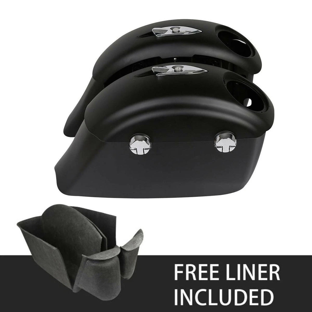 Matte Black Saddlebags with Electronic Latch for Indian Chieftain (2014–2018)