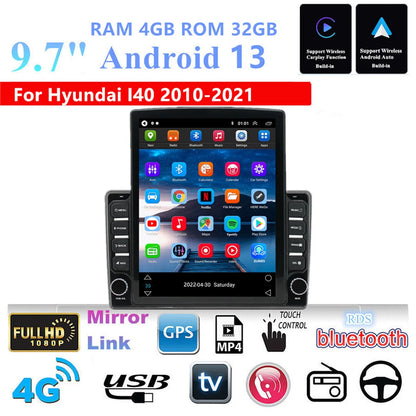 Carplay Stereo Radio GPS Head Unit 4+32GB for Hyundai i40 (2010–2021)