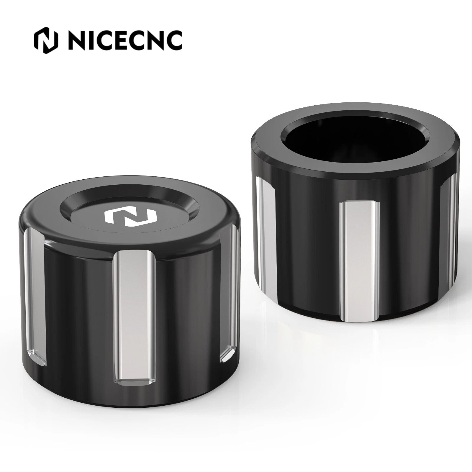 Front Axle Nut Covers for Harley V-Rod (2002–2017) - Black