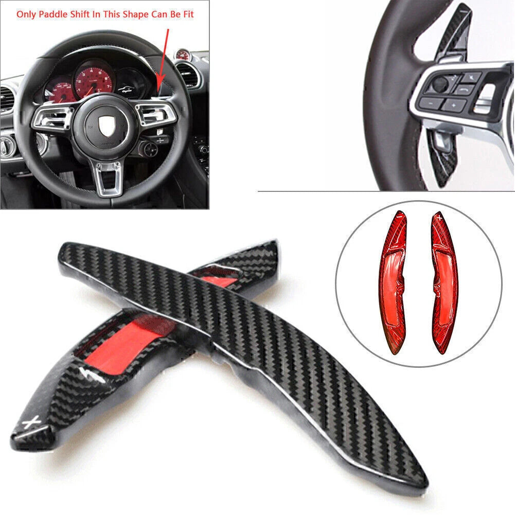 Carbon Fiber Steering Wheel Shift Paddle for Porsche Macan Cayenne 718