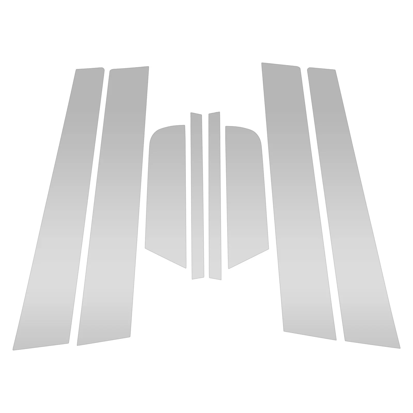 Door Pillar Window Trim Kit for Mazda 3 Axela (2006–2012) Silver Tone