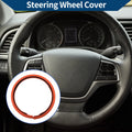 PU Artificial Leather Steering Wheel Cover for Universal Vehicles (14.96")