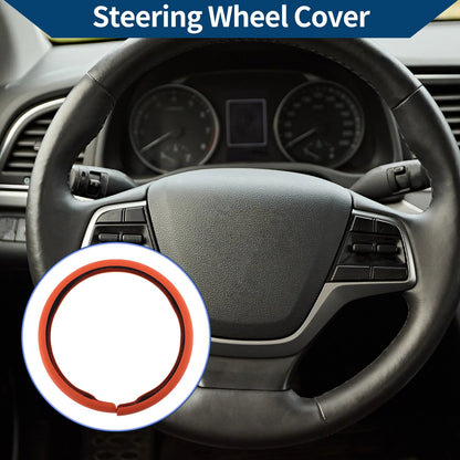 PU Artificial Leather Steering Wheel Cover for Universal Vehicles (14.96")