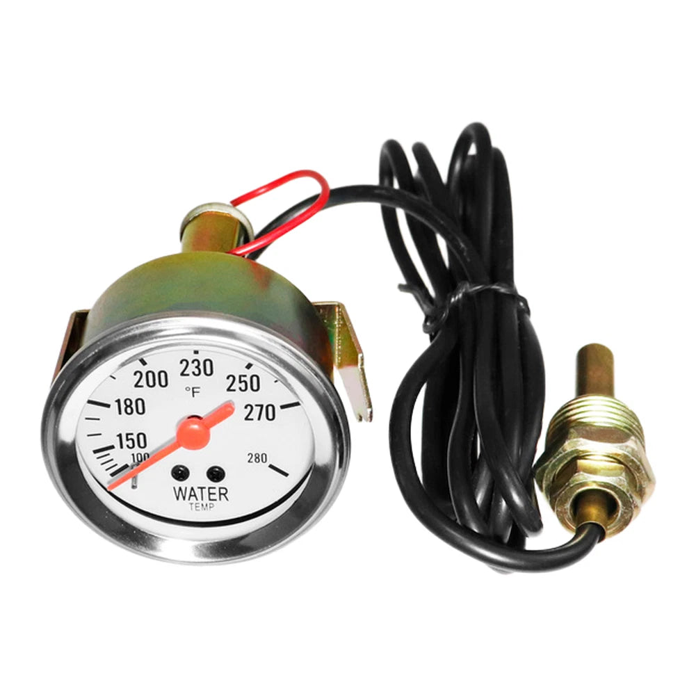 12V Mechanical Water Temperature Gauge 52mm for Car Engine (100-280F)