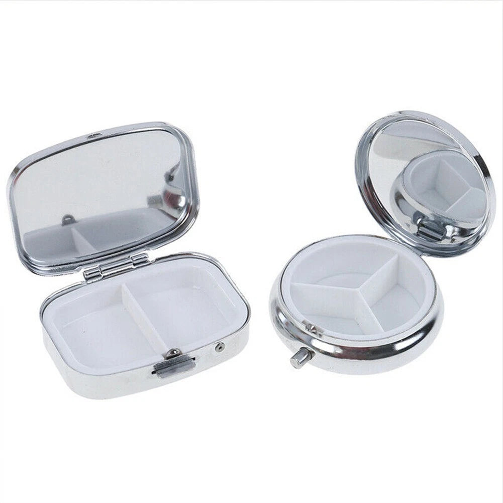 Practical Pill Box Tablet Case Container Holder Medicine Box Metal