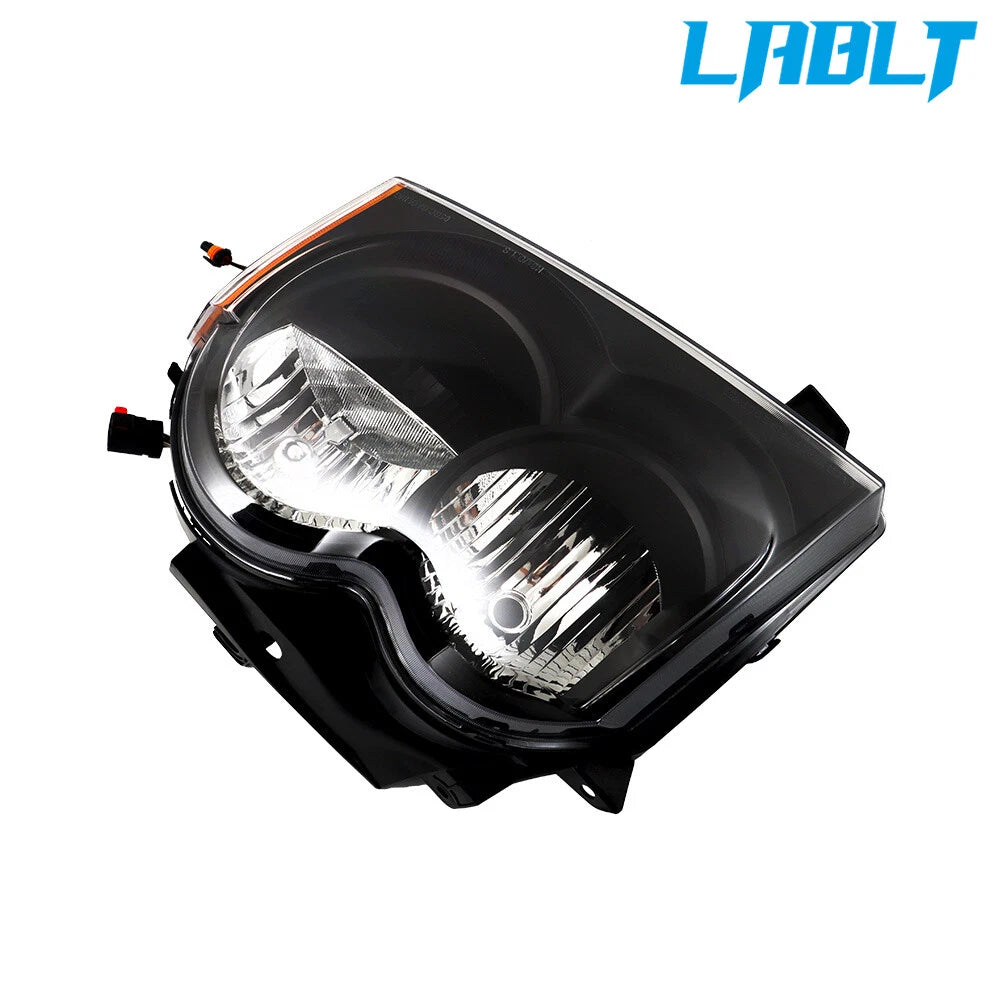 Set of 2 Halogen Headlights Black for Jeep Grand Cherokee (2005–2007)
