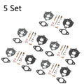 Set of 5 Carburetor Rebuild Kits for Briggs & Stratton (394693, 291763, 295938)