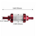 8mm Aluminum Motorcycle Fuel Filter for (Red)