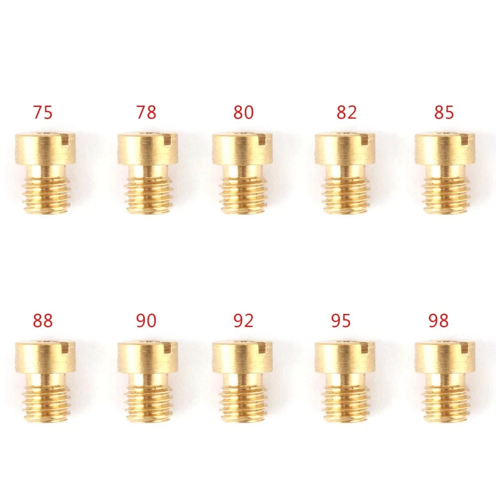 10Pcs 5MM Carburettor Main Jet Nozzle Set for (1975–1998)