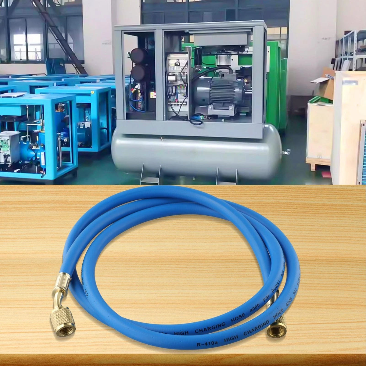 4 Refrigeration Charging Hoses for 92Ft (800PSI, Wear Resistant Rubber)