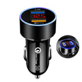 Dual USB QC3.0 Quick Charger for Cars with LED Voltage Display