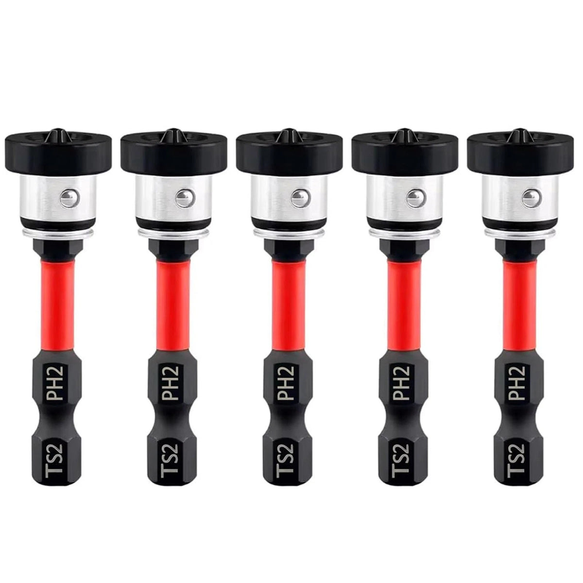 5x PH2 Magnetic Drywall Setter Screwdriver Bit 50mm 1/4" Hex Shank