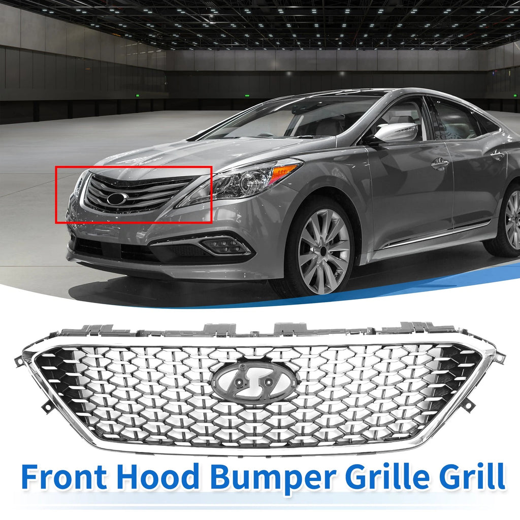 Front Hood Bumper Grille Grill Replacement for Hyundai Sonata (2015–2017)