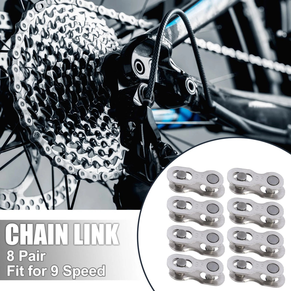 9 Speed Chain Link Connectors Pair Master Link Reusable for Bicycle (—)