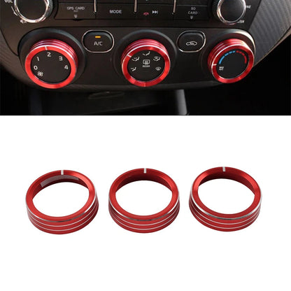 Red AC Switch Control Knob Ring for Kia Cerato K3 Forte (2017–2018)
