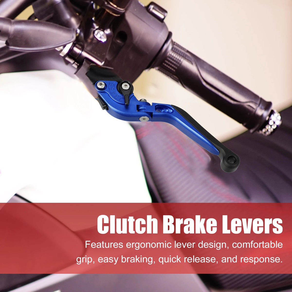 Folding Brake Clutch Lever Set for Suzuki GSX-R125 (2017–2023) - Black Blue