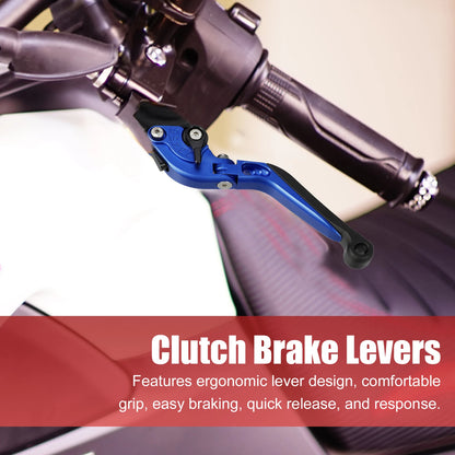 Folding Brake Clutch Lever Set for Suzuki GSX-R125 (2017–2023) - Black Blue