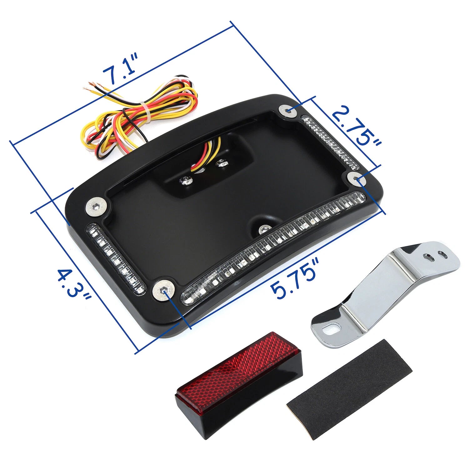 License Plate Frame Bracket with LED for Harley FLSTN (2005–2017)