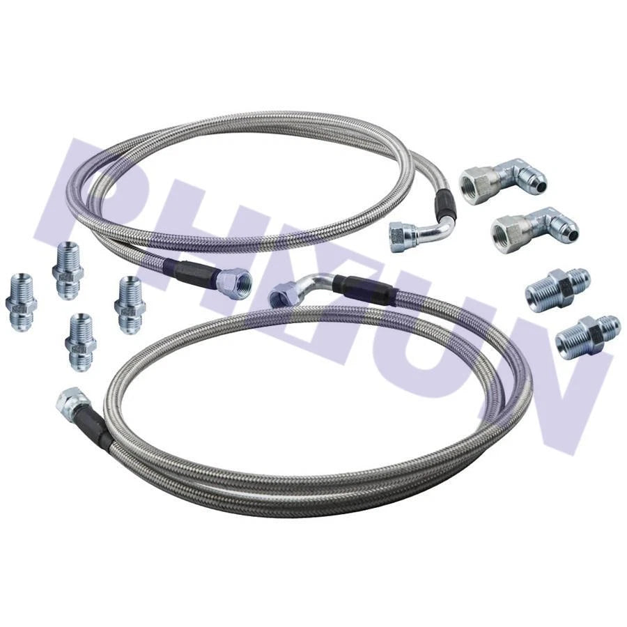 3/8" I.D SS Braided Transmission Cooler Hose for TH350 TH400 700R4 (Fits 52")
