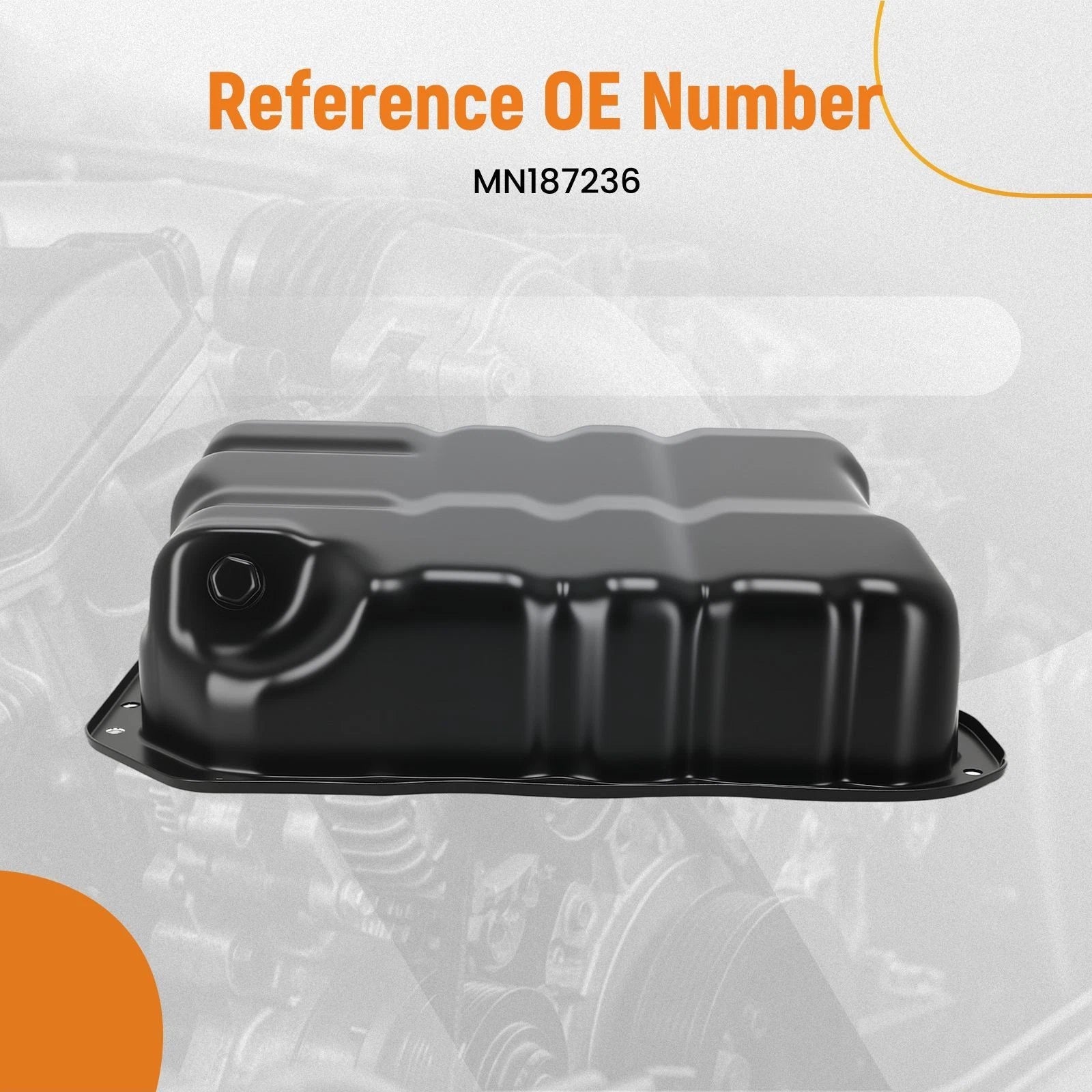 Lower Engine Pan for Mitsubishi Lancer 2.4L (2009–2017) MN187236 Steel