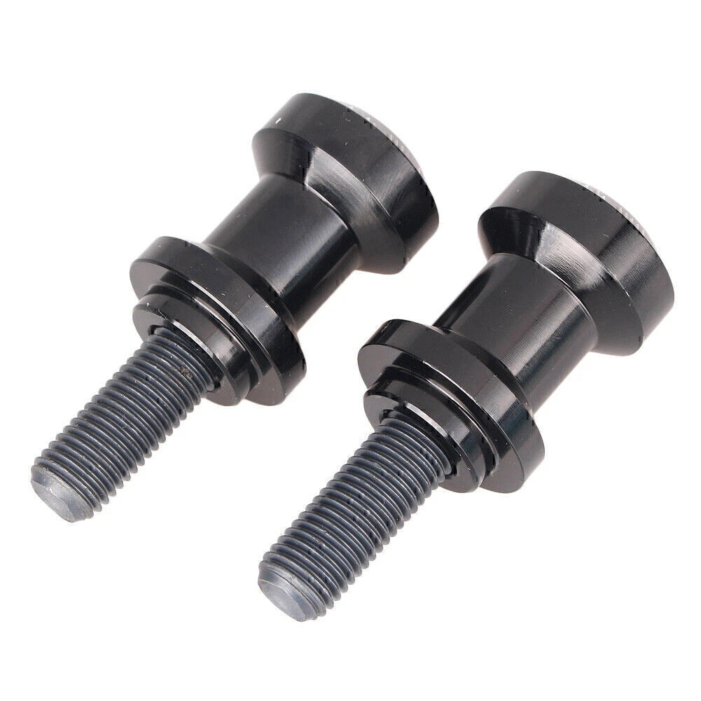 1 Pair 10mm Black Motorcycle Swingarm Spools Sliders for Kawasaki Yamaha