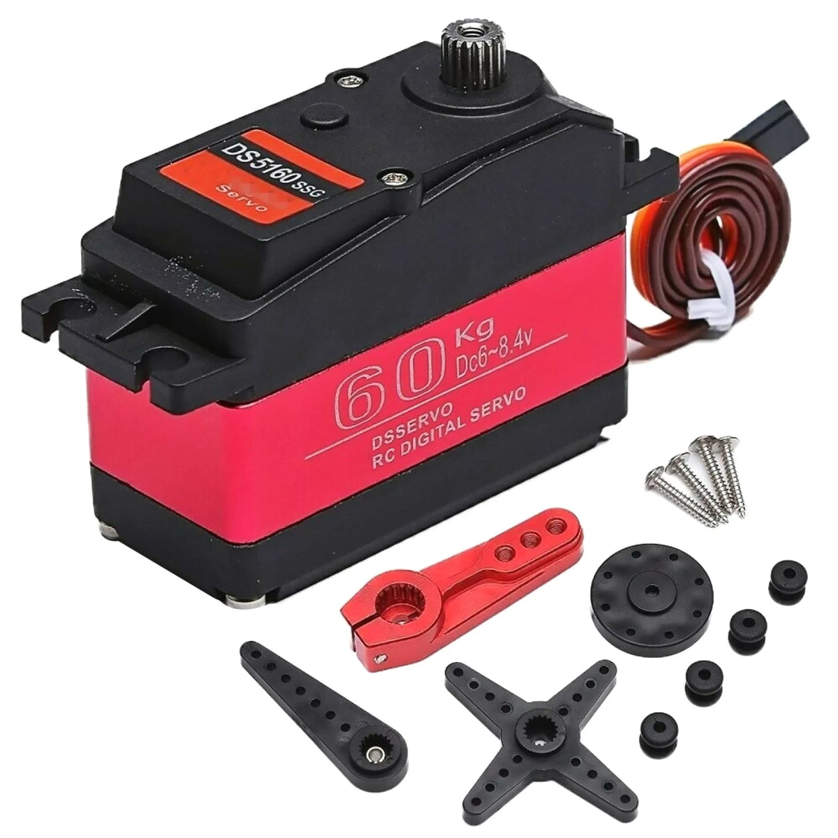 6-8.4V 60kg Metal Gear Digital Steering Servo for Axial SCX6 (1/6)