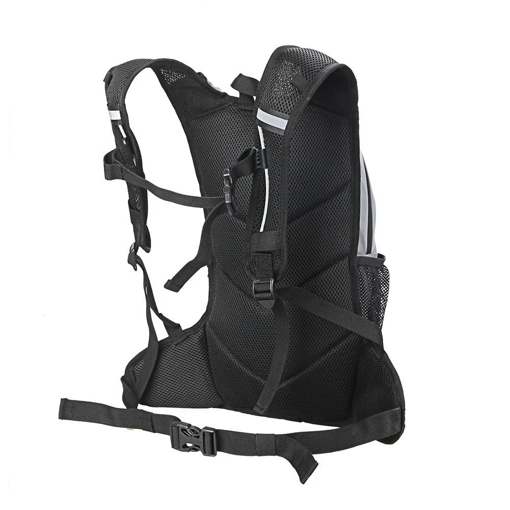 Reflective Backpack with Double Sided Net Pockets for Secure Wet Storage