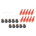 10pcs Windscreen Shield Fairing Nut Bolt for Kawasaki Ninja 250 (2008–2012) Orange